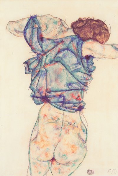 Donna che si spoglia da Egon Schiele